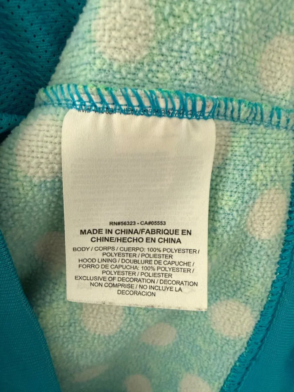 Nike | Girls Therma-FIT Polka Dot Pullover Hoodie | Teal Blue Purple | Small